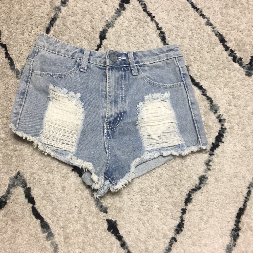 High Waisted Denim Shorts